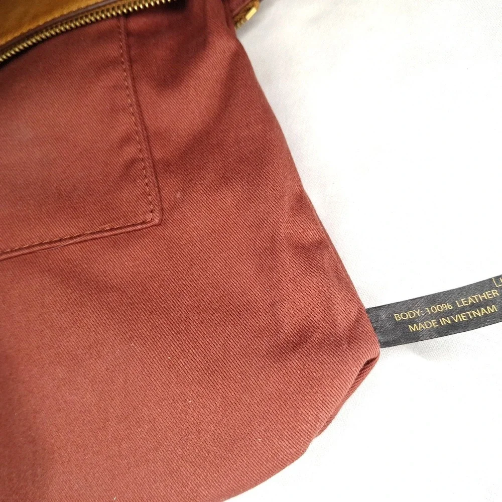 Margot New York Leather Messenger Hobo Handbag Purse‎ Cognac Shoulder Bag Brown